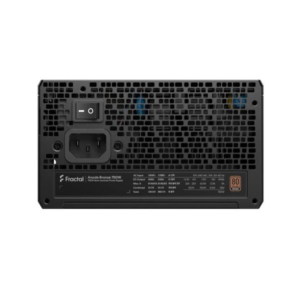 Fractal Design Anode Bronze 750 W 80+ Bronze Certified Semi-modular ATX Power Supply - Image 5