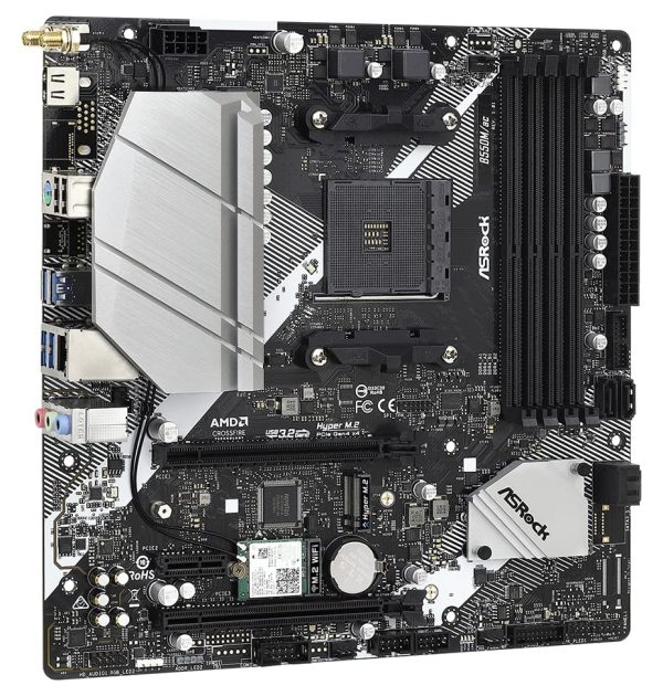 ASRock B550M/ac Micro ATX AM4 Motherboard - Image 3